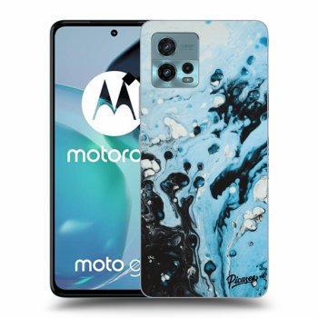 Picasee silikónový čierny obal pre Motorola Moto G72 - Organic blue