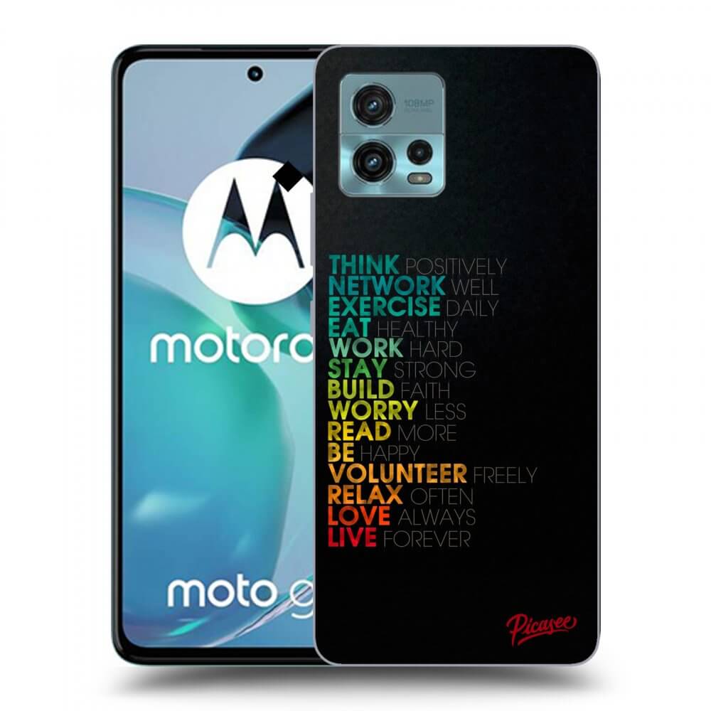 Picasee silikónový čierny obal pre Motorola Moto G72 - Motto life