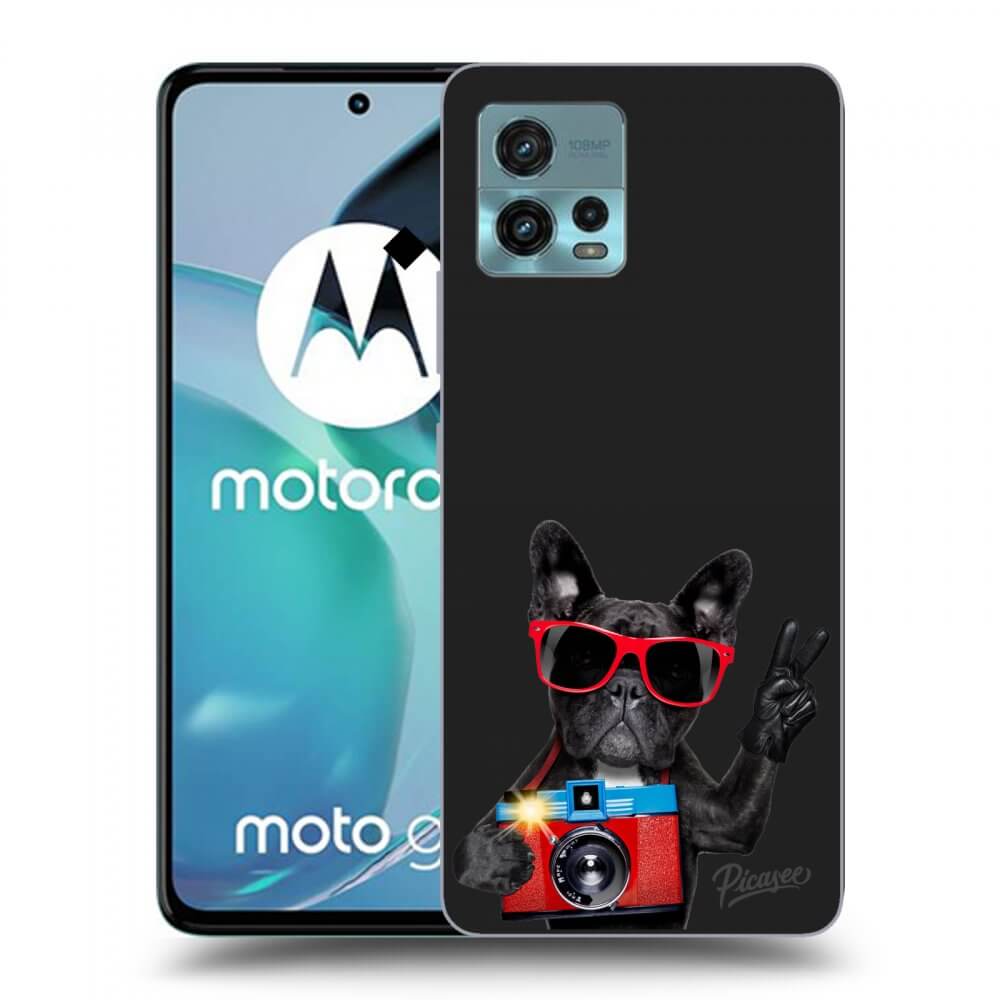 Picasee silikónový čierny obal pre Motorola Moto G72 - French Bulldog