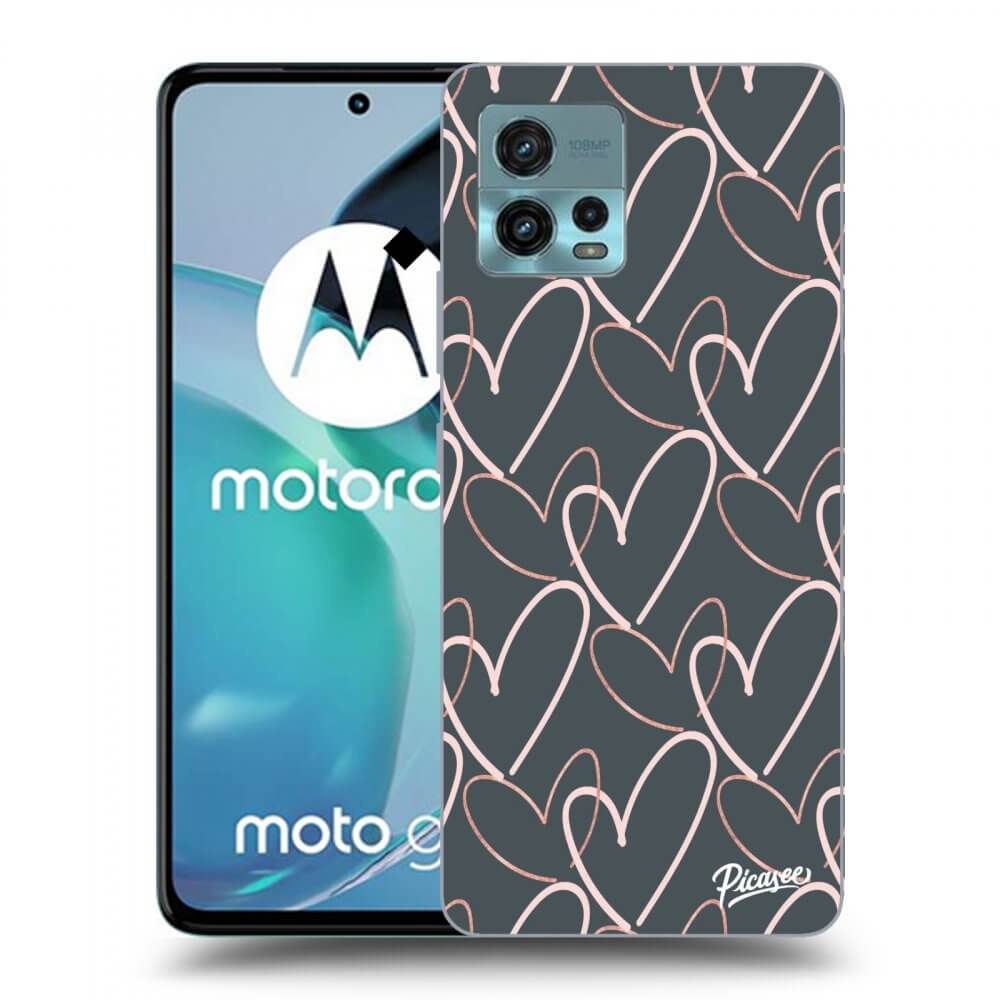 Picasee silikónový čierny obal pre Motorola Moto G72 - Lots of love