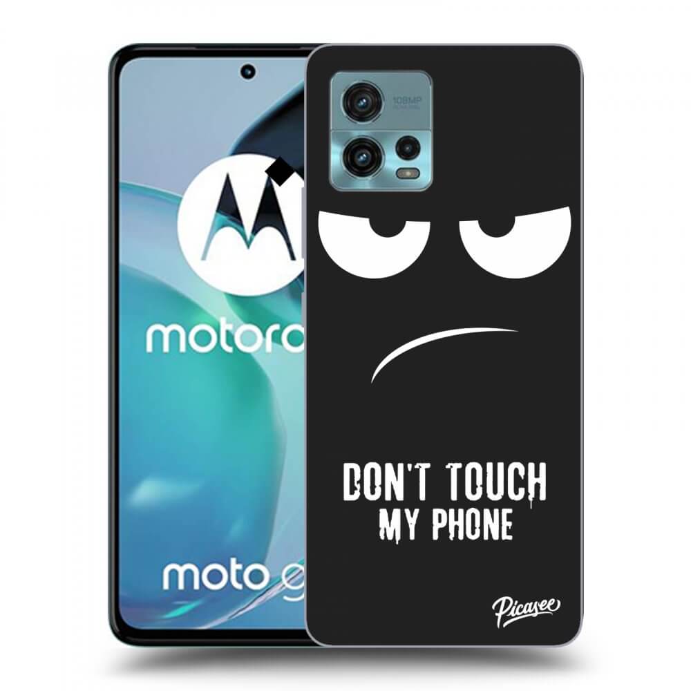 Picasee silikónový čierny obal pre Motorola Moto G72 - Don't Touch My Phone