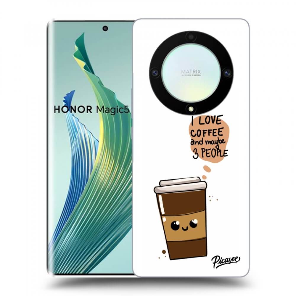 Picasee silikónový prehľadný obal pre Honor Magic5 Lite 5G - Cute coffee