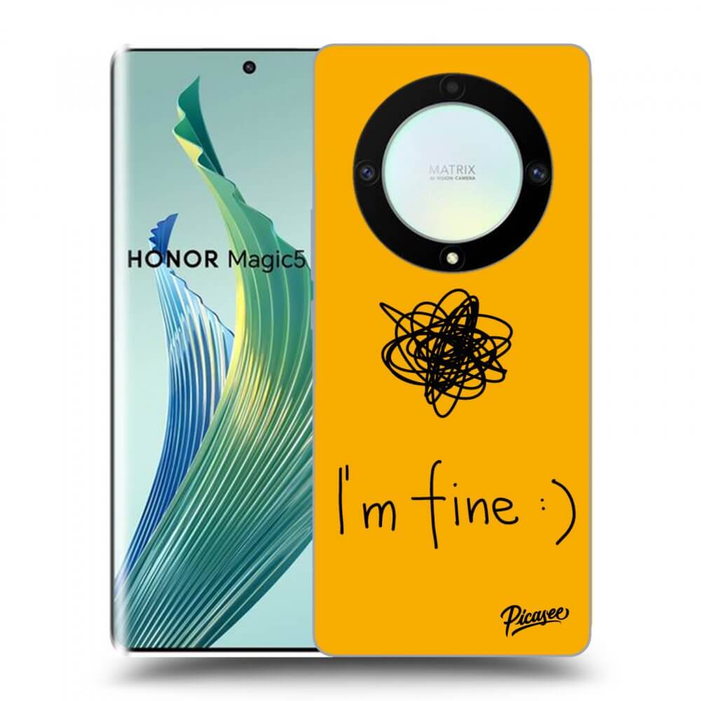 Picasee silikónový prehľadný obal pre Honor Magic5 Lite 5G - I am fine