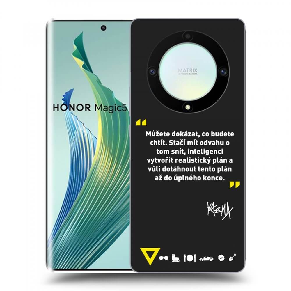 Picasee silikónový čierny obal pre Honor Magic5 Lite 5G - Kazma - MŮŽETE DOKÁZAT, CO BUDETE CHTÍT