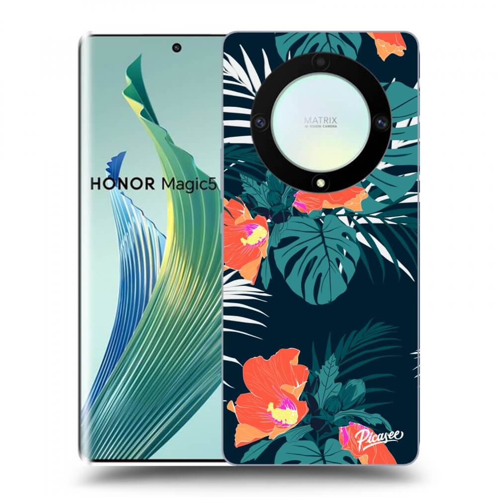 Picasee silikónový prehľadný obal pre Honor Magic5 Lite 5G - Monstera Color