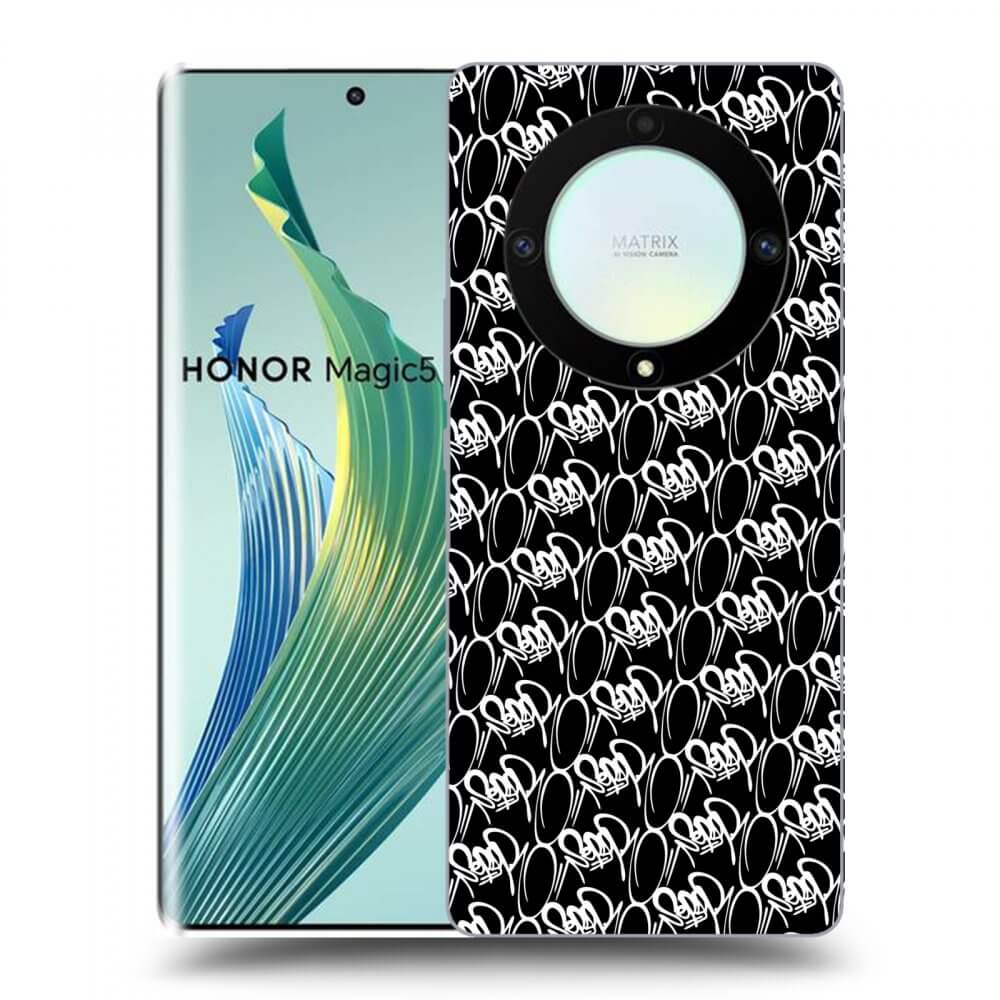 Picasee silikónový čierny obal pre Honor Magic5 Lite 5G - Separ - White On Black 2