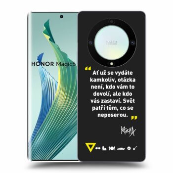 Picasee silikónový čierny obal pre Honor Magic5 Lite 5G - Kazma - SVĚT PATŘÍ TĚM, CO SE NEPOSEROU
