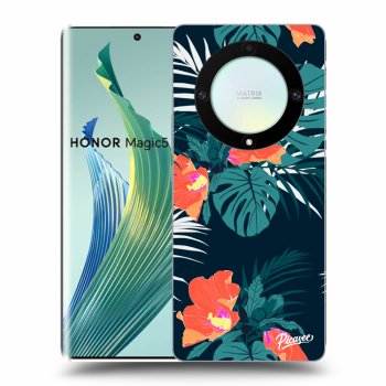 Picasee silikónový prehľadný obal pre Honor Magic5 Lite 5G - Monstera Color