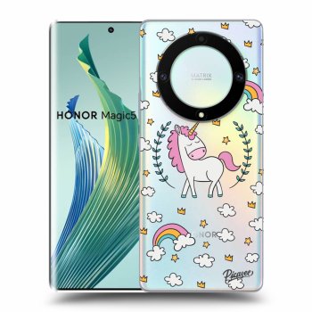 Picasee silikónový prehľadný obal pre Honor Magic5 Lite 5G - Unicorn star heaven