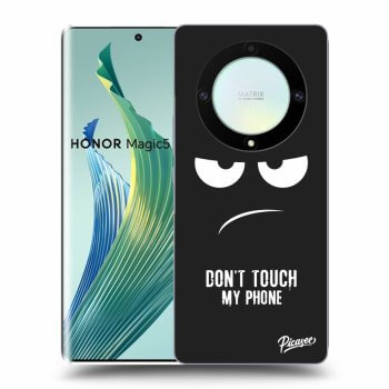 Picasee silikónový čierny obal pre Honor Magic5 Lite 5G - Don't Touch My Phone