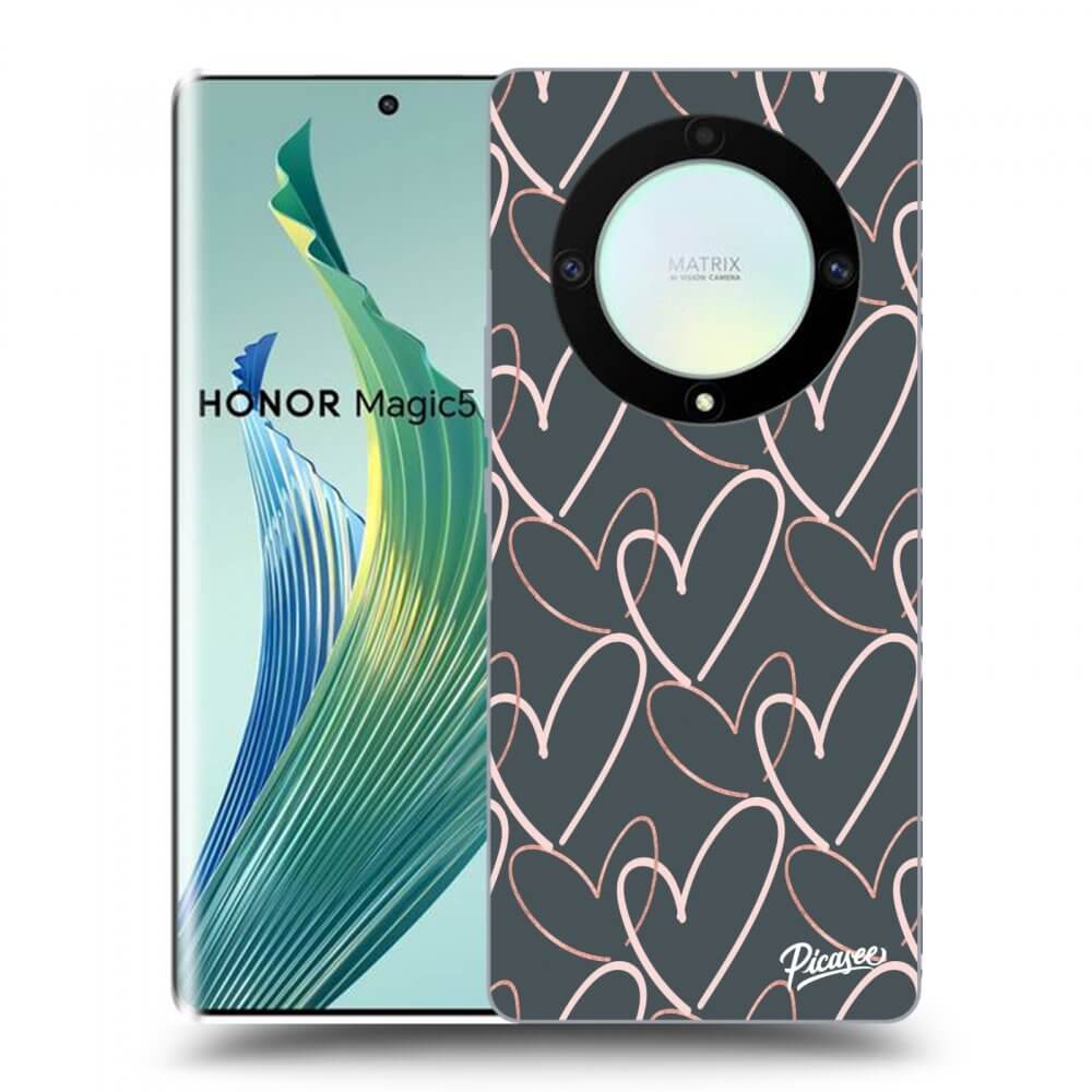 Picasee silikónový čierny obal pre Honor Magic5 Lite 5G - Lots of love