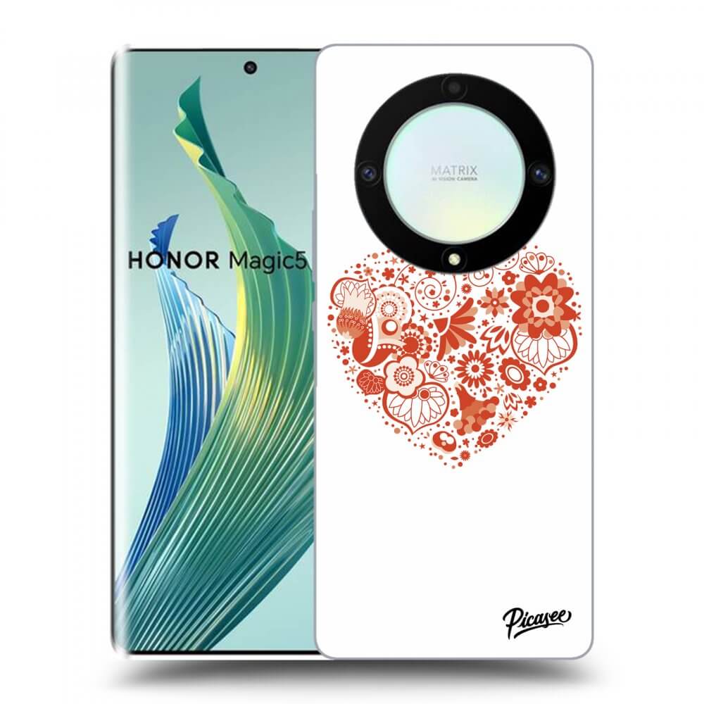 Picasee silikónový prehľadný obal pre Honor Magic5 Lite 5G - Big heart