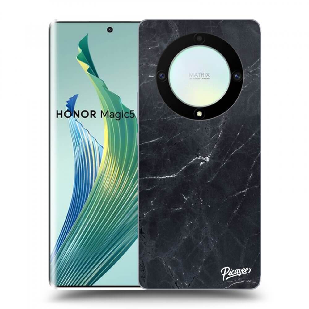 Picasee silikónový prehľadný obal pre Honor Magic5 Lite 5G - Black marble