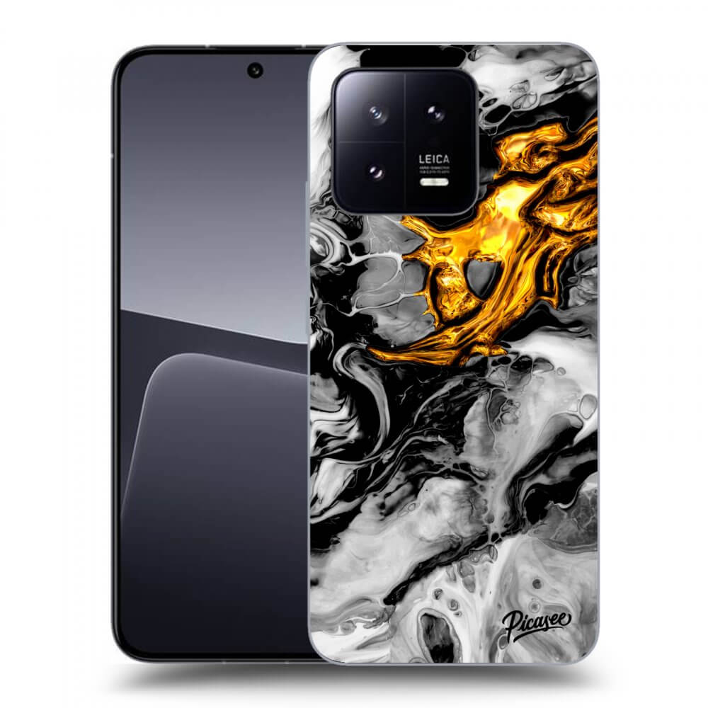 Picasee silikónový čierny obal pre Xiaomi 13 - Black Gold 2