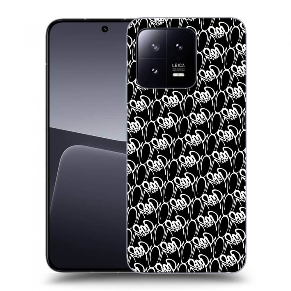 Picasee silikónový čierny obal pre Xiaomi 13 - Separ - White On Black 2