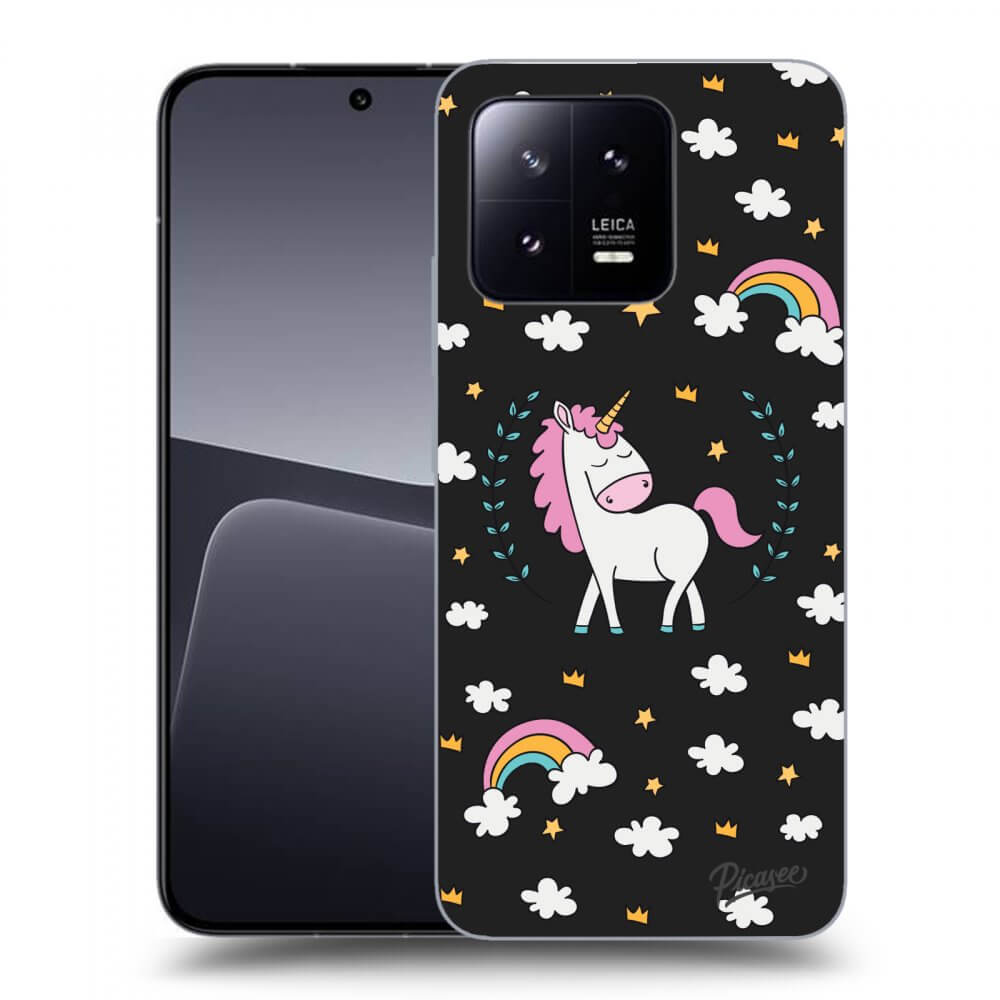 Picasee silikónový čierny obal pre Xiaomi 13 - Unicorn star heaven