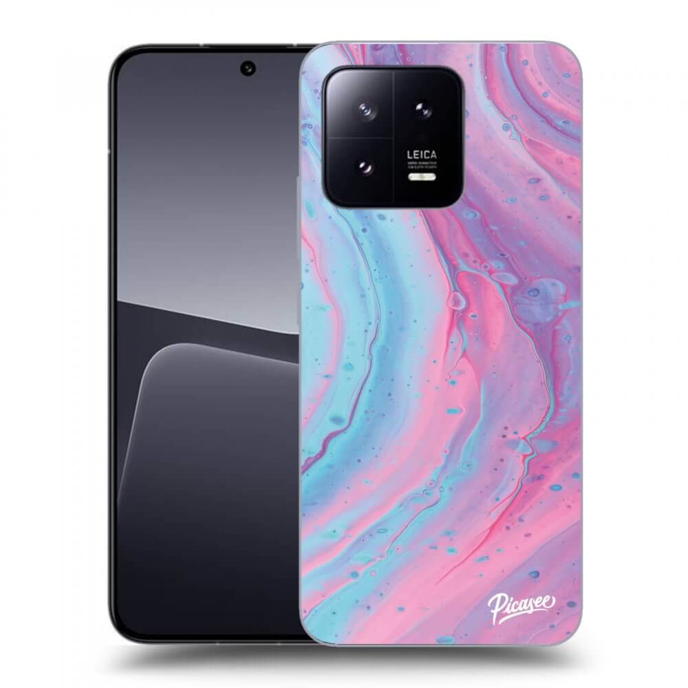 Picasee silikónový čierny obal pre Xiaomi 13 - Pink liquid