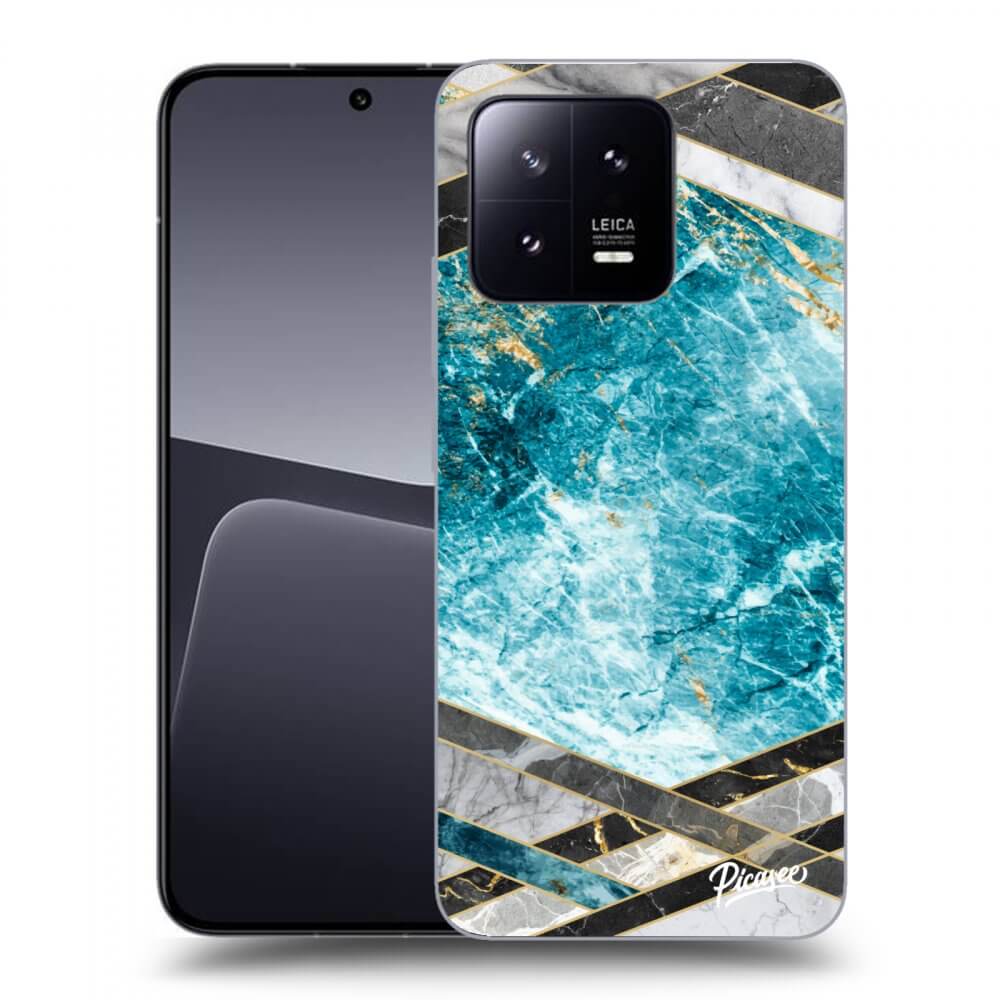 Picasee silikónový prehľadný obal pre Xiaomi 13 Pro - Blue geometry