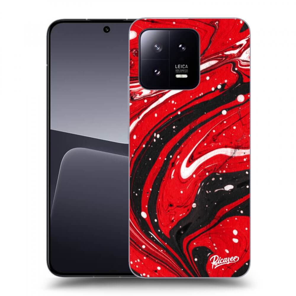 Picasee silikónový prehľadný obal pre Xiaomi 13 Pro - Red black