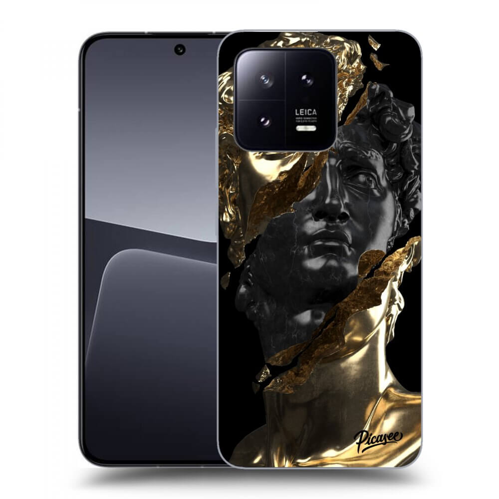 Picasee silikónový čierny obal pre Xiaomi 13 Pro - Gold - Black