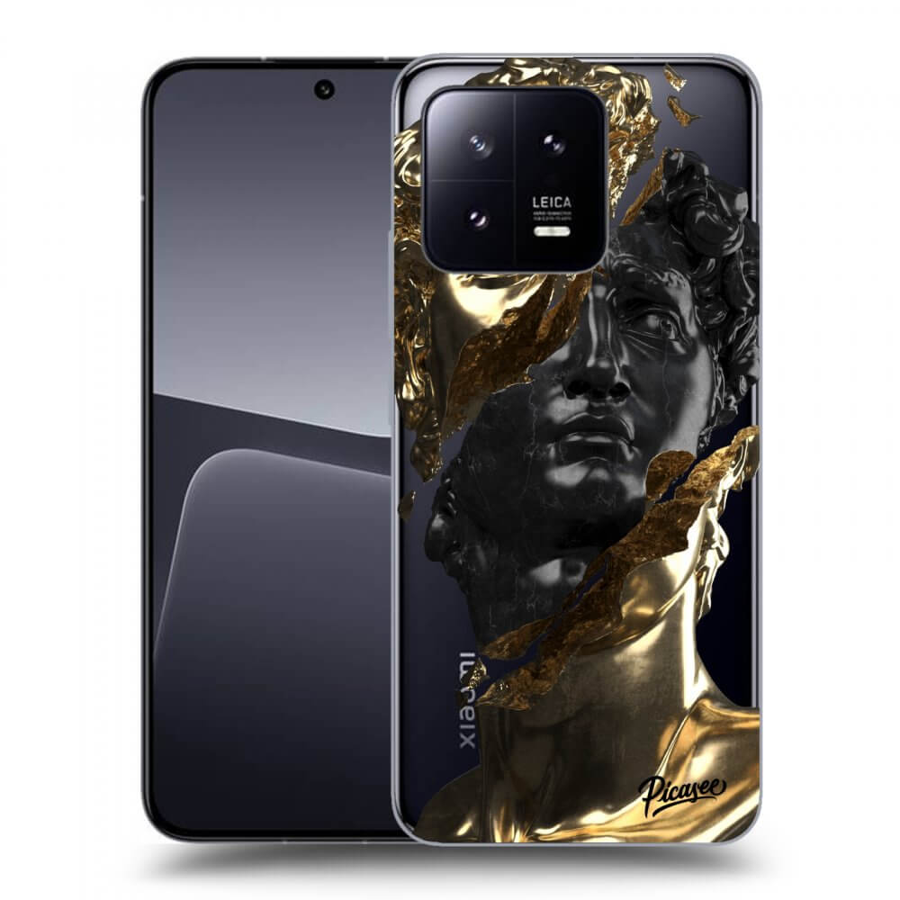 Picasee silikónový prehľadný obal pre Xiaomi 13 Pro - Gold - Black