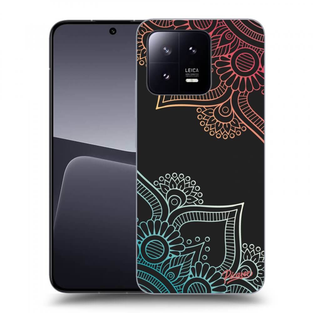Picasee silikónový čierny obal pre Xiaomi 13 Pro - Kvetinový vzor