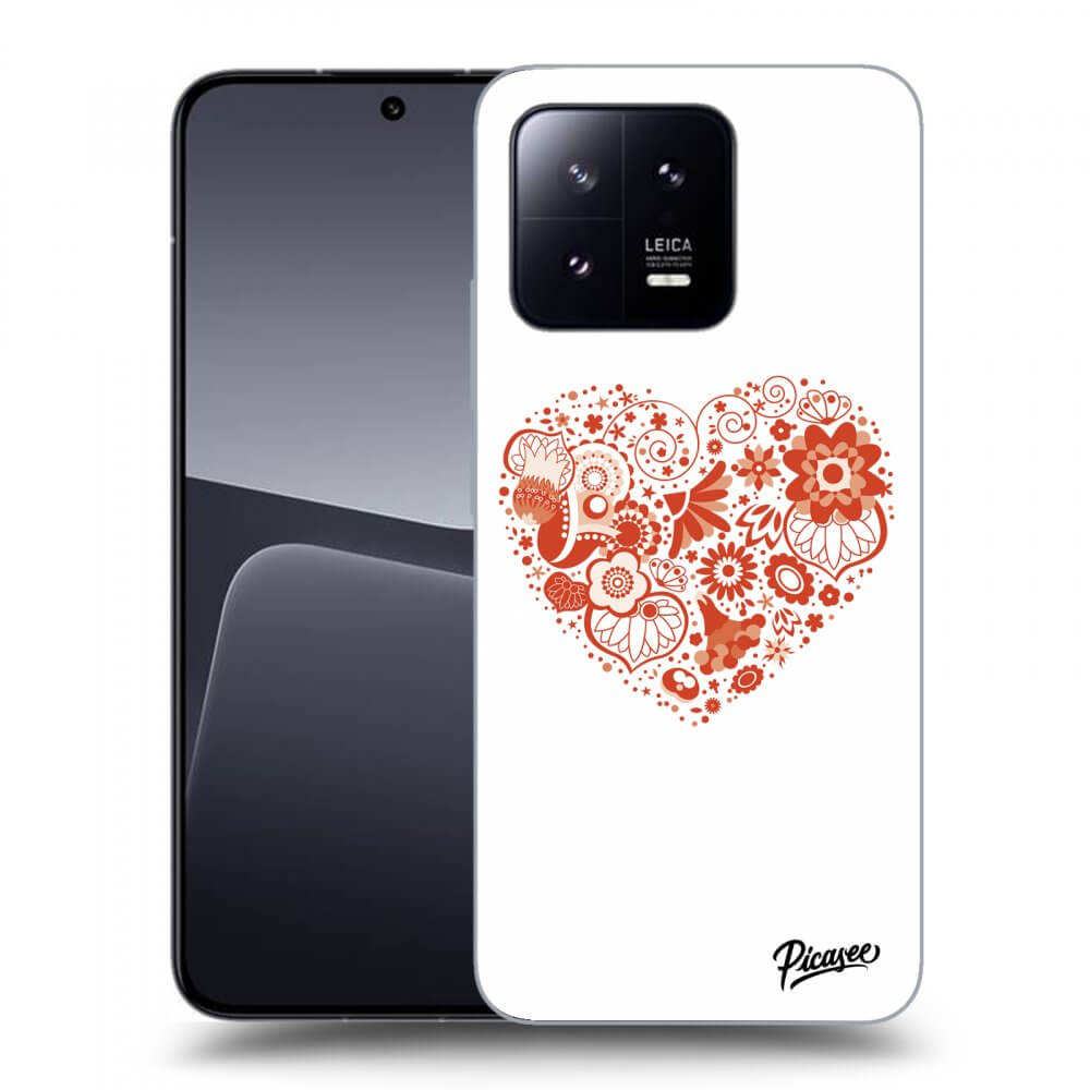 Picasee silikónový prehľadný obal pre Xiaomi 13 Pro - Veľké srdce