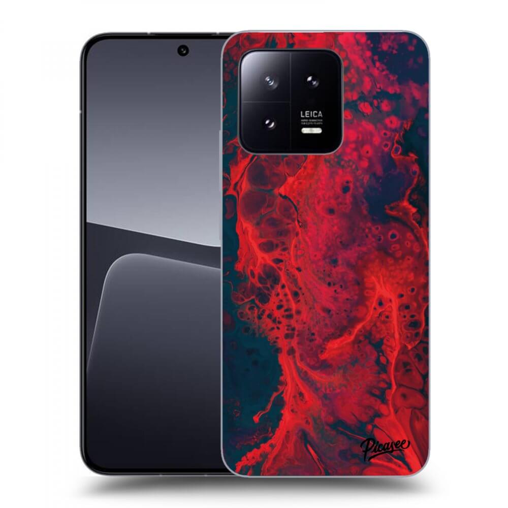 Picasee silikónový prehľadný obal pre Xiaomi 13 Pro - Organic red