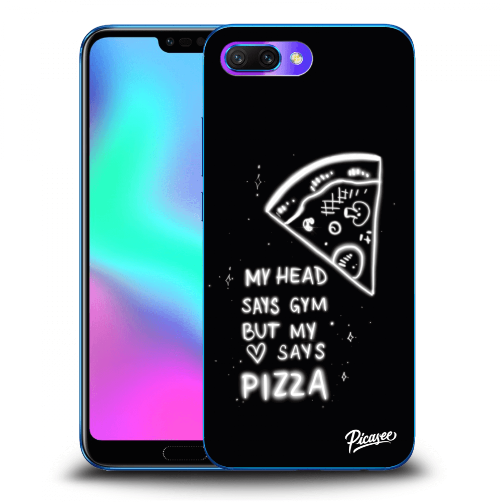 Picasee silikónový prehľadný obal pre Honor 10 - Pizza
