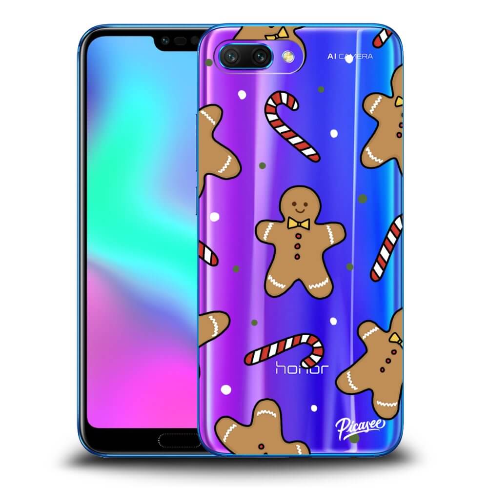 Picasee silikónový prehľadný obal pre Honor 10 - Gingerbread