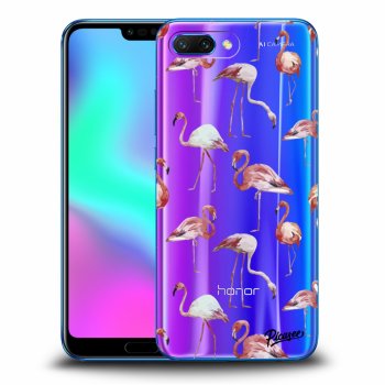 Picasee silikónový prehľadný obal pre Honor 10 - Flamingos
