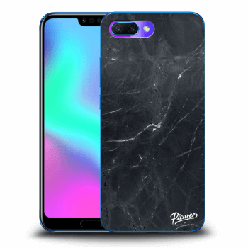 Picasee silikónový čierny obal pre Honor 10 - Black marble