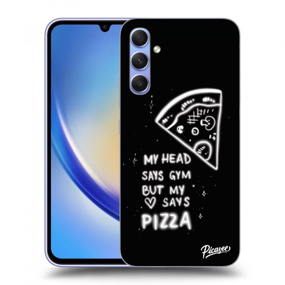 Picasee silikónový prehľadný obal pre Samsung Galaxy A34 5G A346B - Pizza