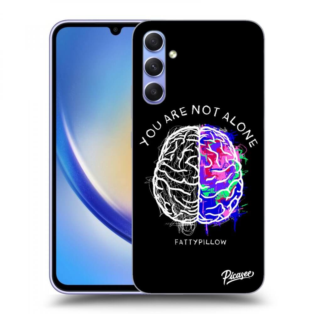 Picasee ULTIMATE CASE pro Samsung Galaxy A34 5G A346B - Brain - White