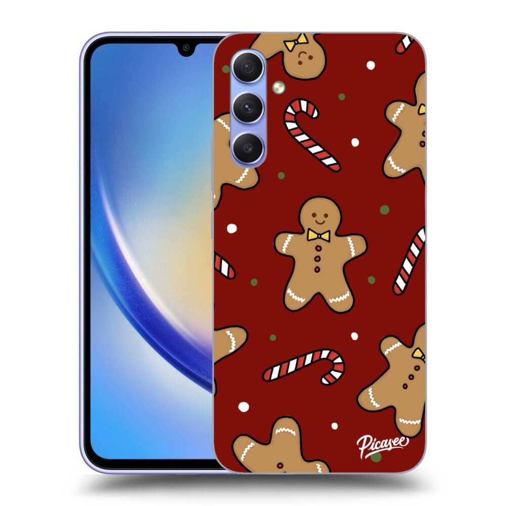 Picasee silikónový prehľadný obal pre Samsung Galaxy A34 5G A346B - Gingerbread 2
