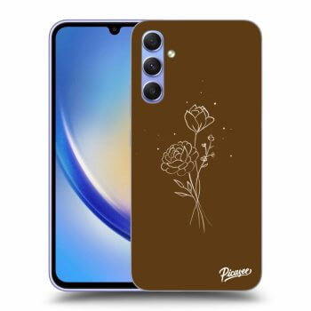 Obal pre Samsung Galaxy A34 5G A346B - Brown flowers