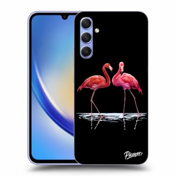 Picasee ULTIMATE CASE pro Samsung Galaxy A34 5G A346B - Flamingos couple