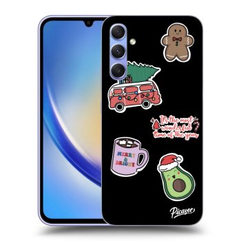 Picasee ULTIMATE CASE pro Samsung Galaxy A34 5G A346B - Christmas Stickers