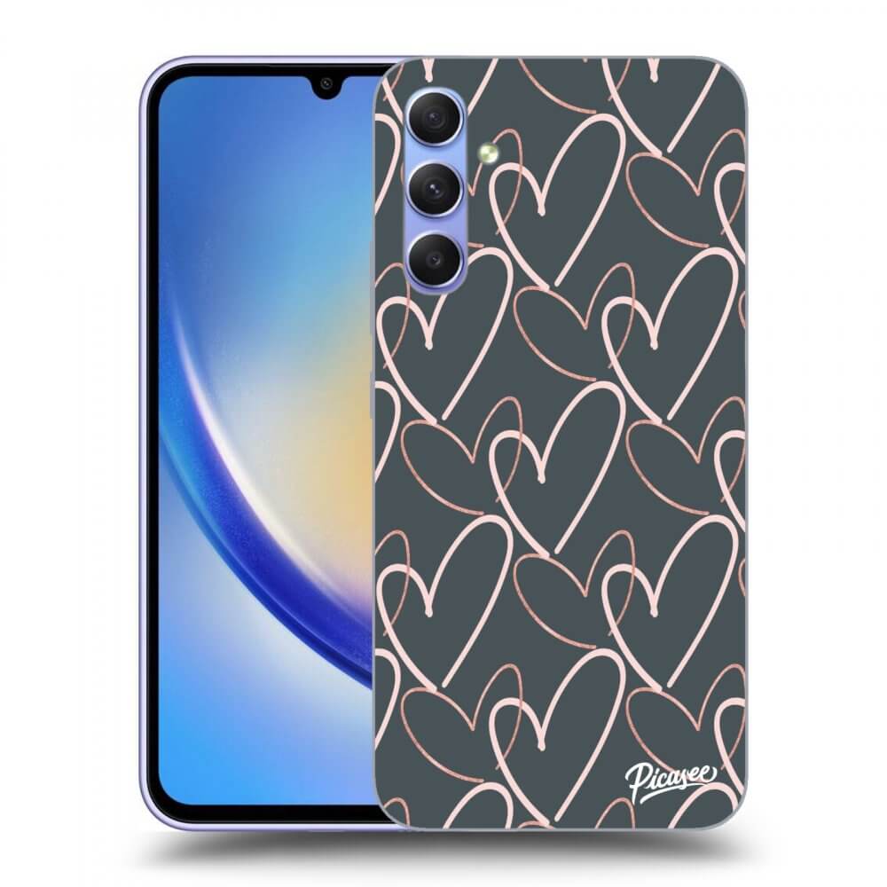 Picasee silikónový prehľadný obal pre Samsung Galaxy A34 5G A346B - Lots of love