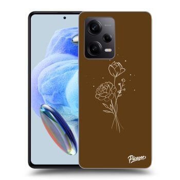 Picasee ULTIMATE CASE pro Xiaomi Redmi Note 12 5G - Brown flowers