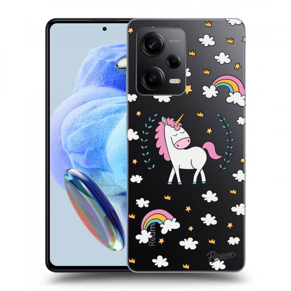 Picasee silikónový prehľadný obal pre Xiaomi Redmi Note 12 Pro+ 5G - Unicorn star heaven