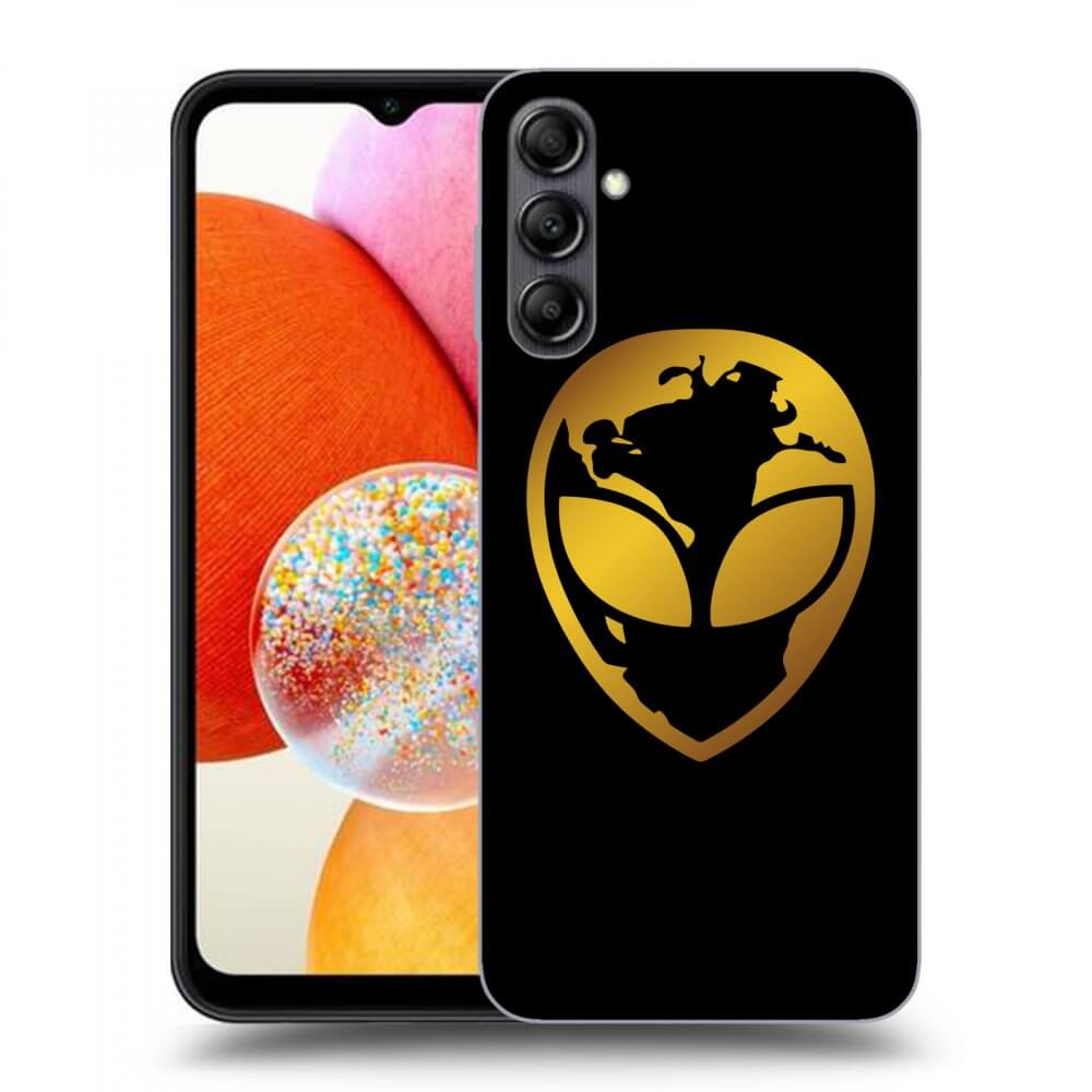 Picasee ULTIMATE CASE pro Samsung Galaxy A14 4G A145R - EARTH - Gold Alien 3.0