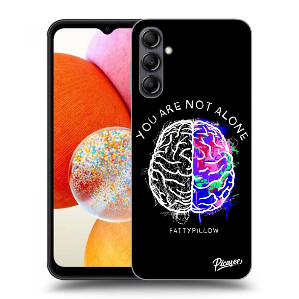 Picasee silikónový čierny obal pre Samsung Galaxy A14 4G A145R - Brain - White
