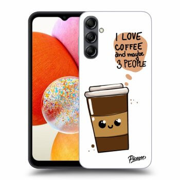 Picasee silikónový čierny obal pre Samsung Galaxy A14 4G A145R - Cute coffee