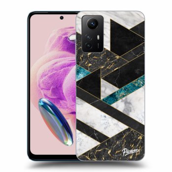 Picasee silikónový čierny obal pre Xiaomi Redmi Note 12S - Dark geometry