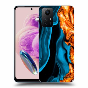 Picasee silikónový čierny obal pre Xiaomi Redmi Note 12S - Gold blue