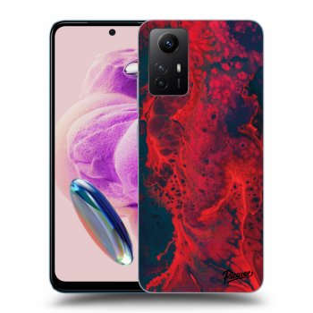 Picasee silikónový čierny obal pre Xiaomi Redmi Note 12S - Organic red