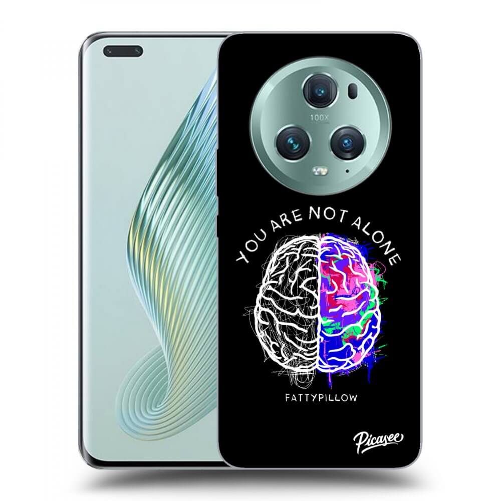 Picasee silikónový prehľadný obal pre Honor Magic5 Pro - Brain - White