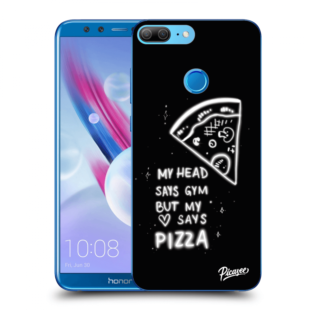 Picasee silikónový čierny obal pre Honor 9 Lite - Pizza