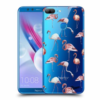 Picasee silikónový prehľadný obal pre Honor 9 Lite - Flamingos